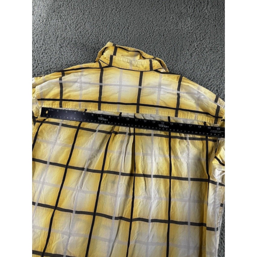 Enyce Shirt Men XL Button Up Yellow Plaid L/S Y2K Streetwear Skater Grunge Vtg - Picture 8 of 11